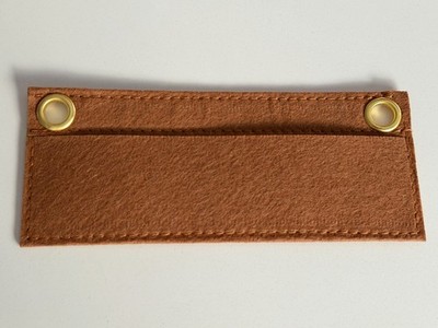 Saddle Brown Felt Purse Insert Grommet Conversion Kit For Clutch Wallet on Chain