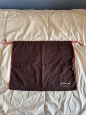 Coach Drawstring Dust Bag Brown With Red Stitching 19 x 14.5  Protective Storage