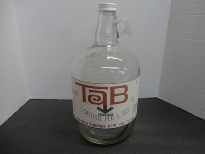 TAB SODA FOUNTAIN SYRUP 1 GALLON JUG PAPER LABEL COCA COLA CO.