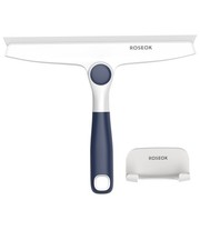 ROSEOK All-Purpose Silicone Squeegee for Shower Glass with Adhesive Navy Blue