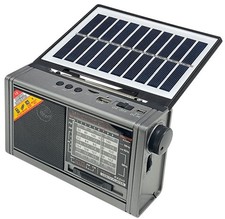 Premium AM/FM/SW Bluetooth Speaker MP3 Player Solar DC 5V Dcell Flashlight