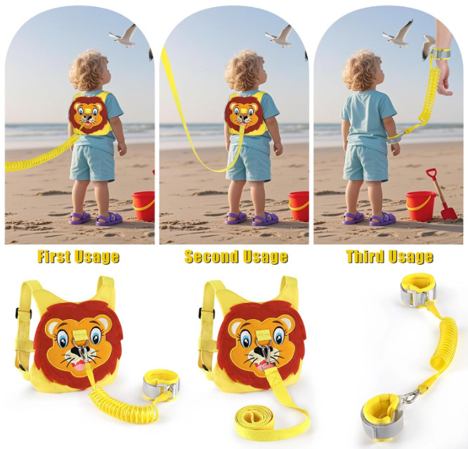  Anti Lost Wrist Link Child Kids Safety Harness Kids Walking Wristband Assistant