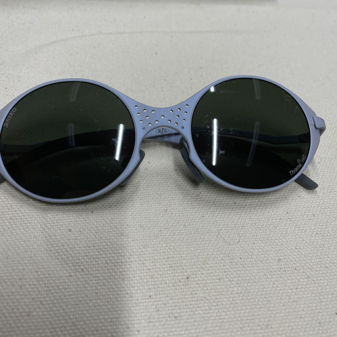Briko B Zone 90 Round Metal Sunglasses Grey Frame Made in Briko B Zone 90 Round Metal Sunglasses Grey Frame Made in