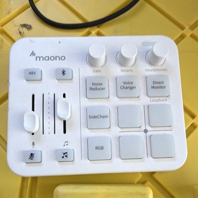 Maono G1 Neo Gaming Audio Mixer White Bluetooth 48V Phantom 2-Ch 3.5mm