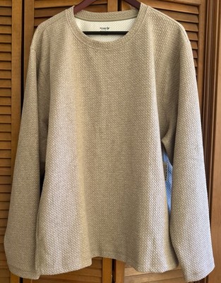 Old Navy Active Recharge Fleece XXL Beige Waffle Knit Pullover NWT