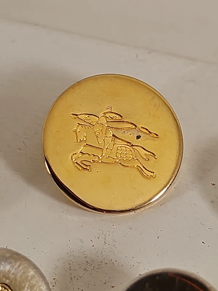 BURBERRY Logo Gold Buttons REPLACEMENT for Jacket Suit Blazer Coat VINTAGE - Image 2 of 4