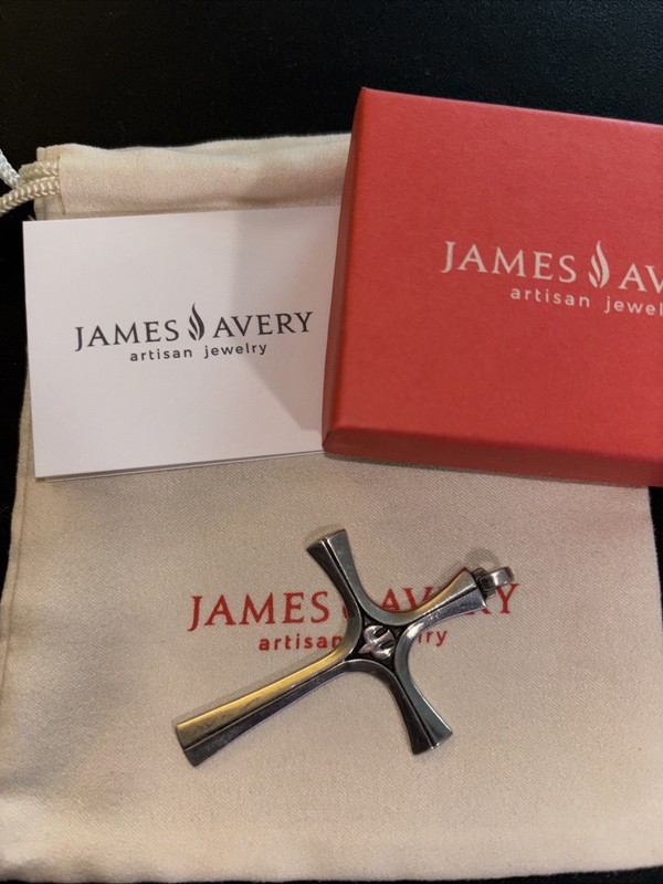 James Avery Retired Sterling Silver Serenity Cross (Large)