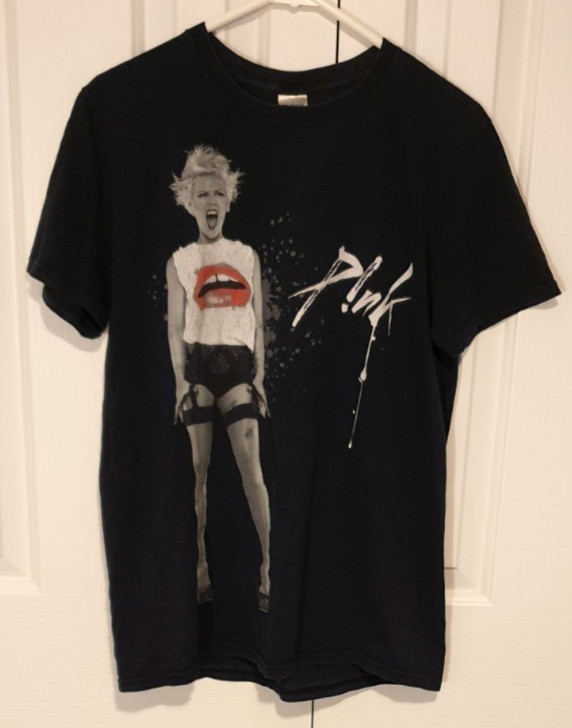 P!NK 2013 Pink The Truth About Love Tour Graphic Print Band T-Shirt Black Medium
