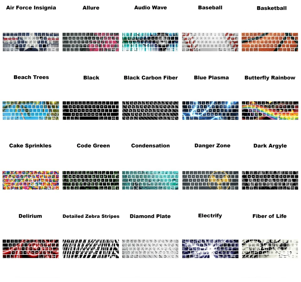 Cualquier 1 Recubrimiento de Vinilo para el Teclado Macbook Pro/Air 13-15" con Touchbar (2016-2019) Foto 2 de 4