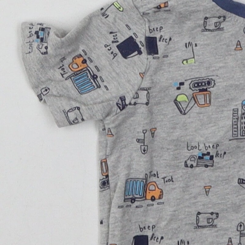 George Boys Grey Cotton Blend T-Shirt Size 6-9 Months Button image 6