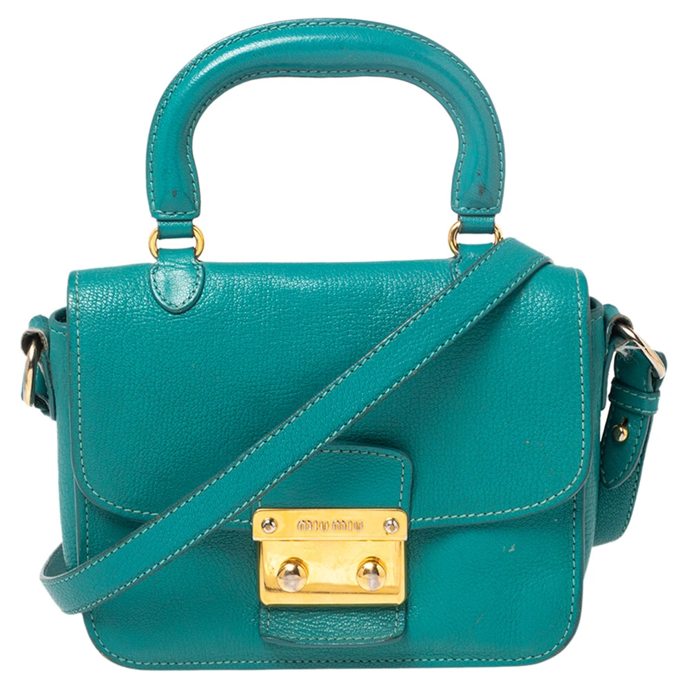 Miu Leather Handle Bag