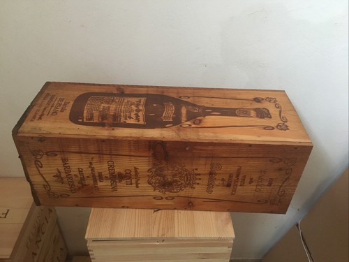 CASSETTA LEGNO BERSANO BAROLO PINTA PRENAPOLEONICA H.50 cm-L.18 cm. - Foto 9 di 9