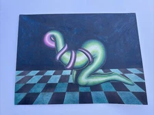 MYSTERY PAINTING SURREALISM ABSTRACT EXPRESSIONISM MODERNISTVINTAGE MEXICAN