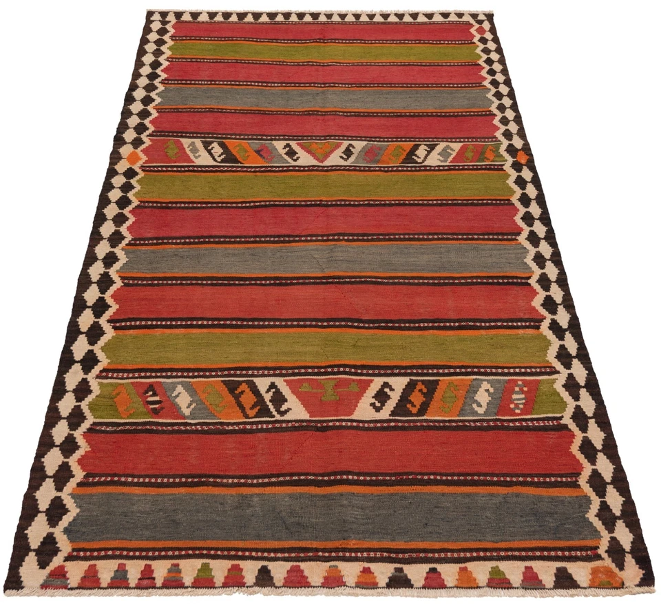 Kelim 305x157 cm Handgewebter Perserteppich Kilim Wolle Carpet Rug Orient Läufer - Bild 4 von 4