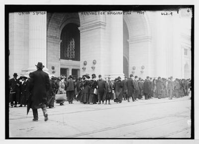 Union Station crowd arriving for Inauguration Washington D.C c1900 Old Photo