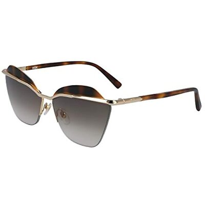 NEW MCM133 S 722 Shiny Gold & Havana Sunglasses with MCM Case