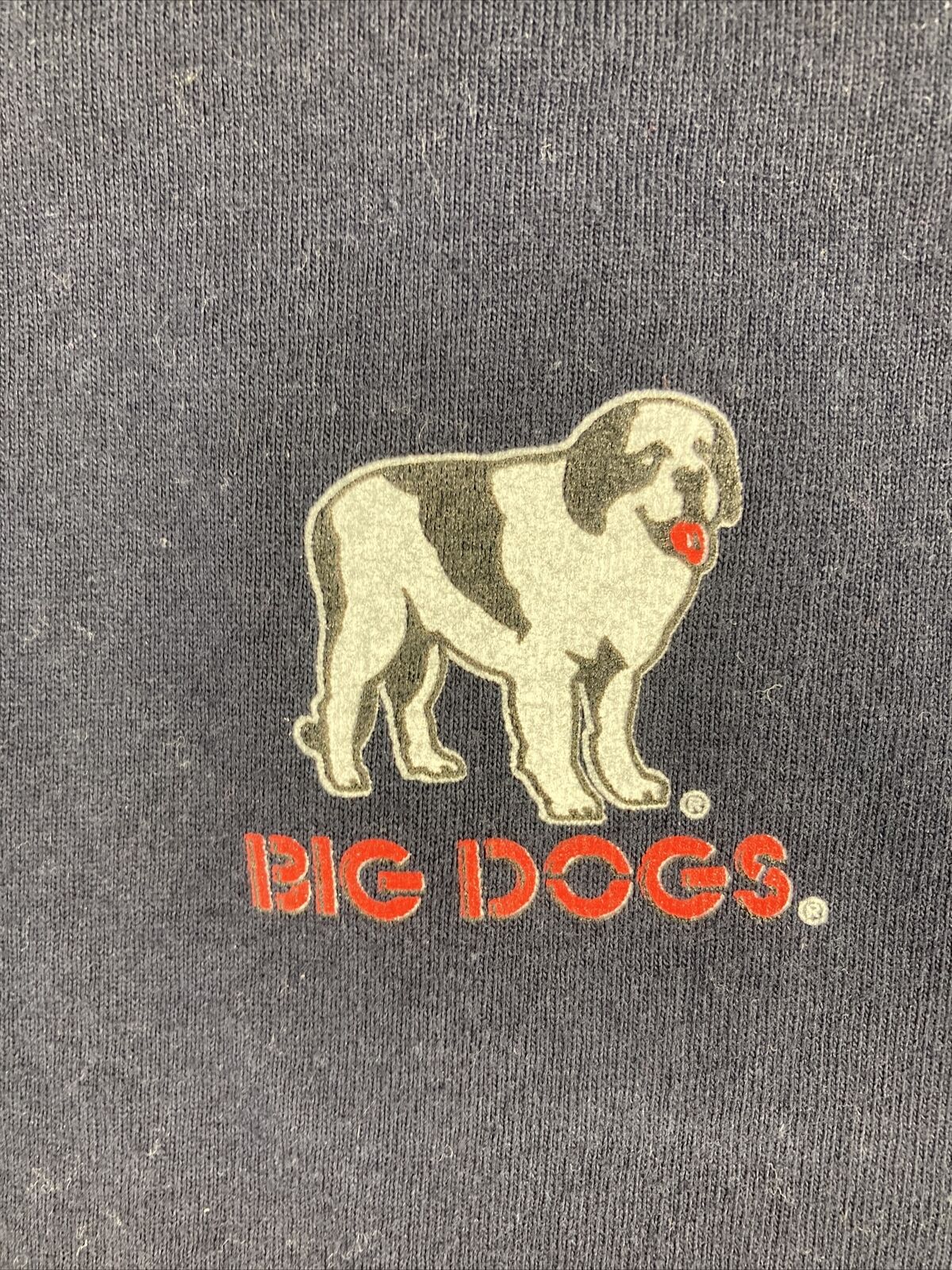 Big Dogs Logo 100% Cotton Navy T-Shirt-Men's Size S/M
