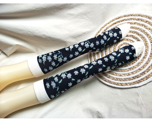 Blumensocken für Damen Freizeit über die Wade Socken Baumwollsocken Retro Style Socken - Bild 1 von 8