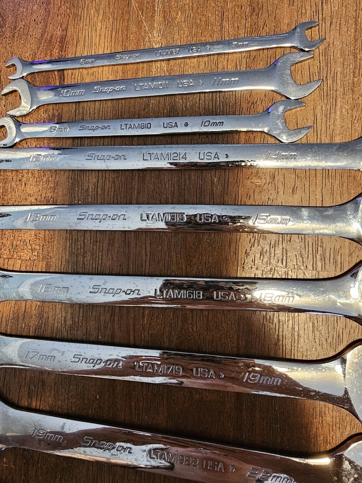 Snap On Tools Open End Wrench Set LTAM 11 pieces eBay