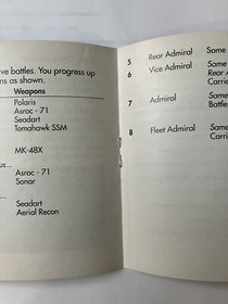 Battleship manual Nintendo NES