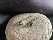 Antique Vintage Grey Domed Glass Spring Loaded Tuxedo Shirt Buttons Dress Studs