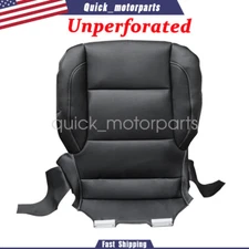 Driver Bottom Unperforated Leather Cover Blk For 15-19 Chevy Silverado 1500 LT