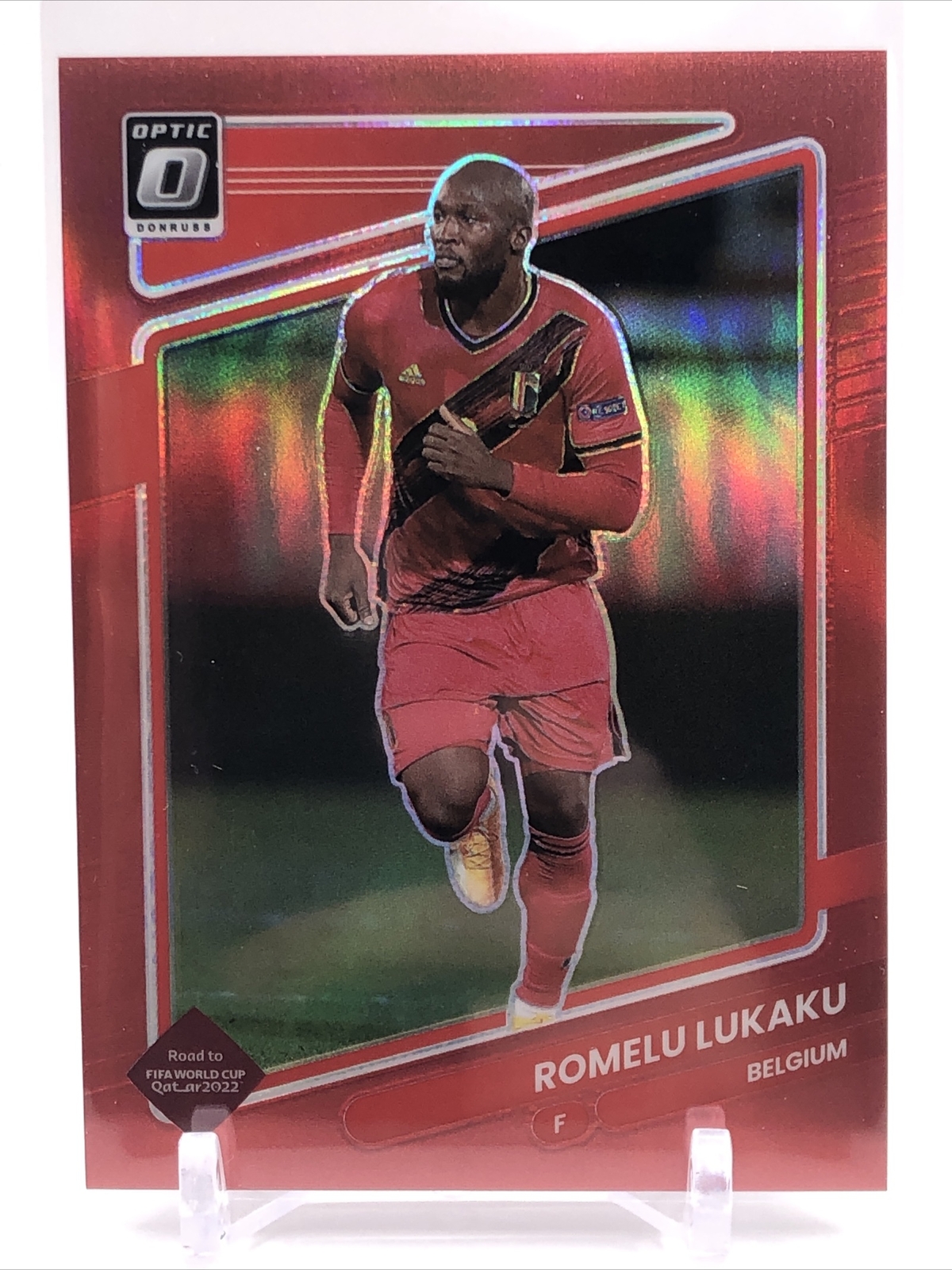 Romelu Lukaku 2021-22 Donruss Road To Qatar Optic Red Prizm /149 #13 Belgium