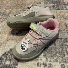 New Oshkosh B Gosh Toddler Girls Pink Hook Loop Sneaker Shoes Size 1 Gray