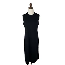 Away The Quick Dress Shift Midi Dress Black Women's Medium Comfy Sleeveless
