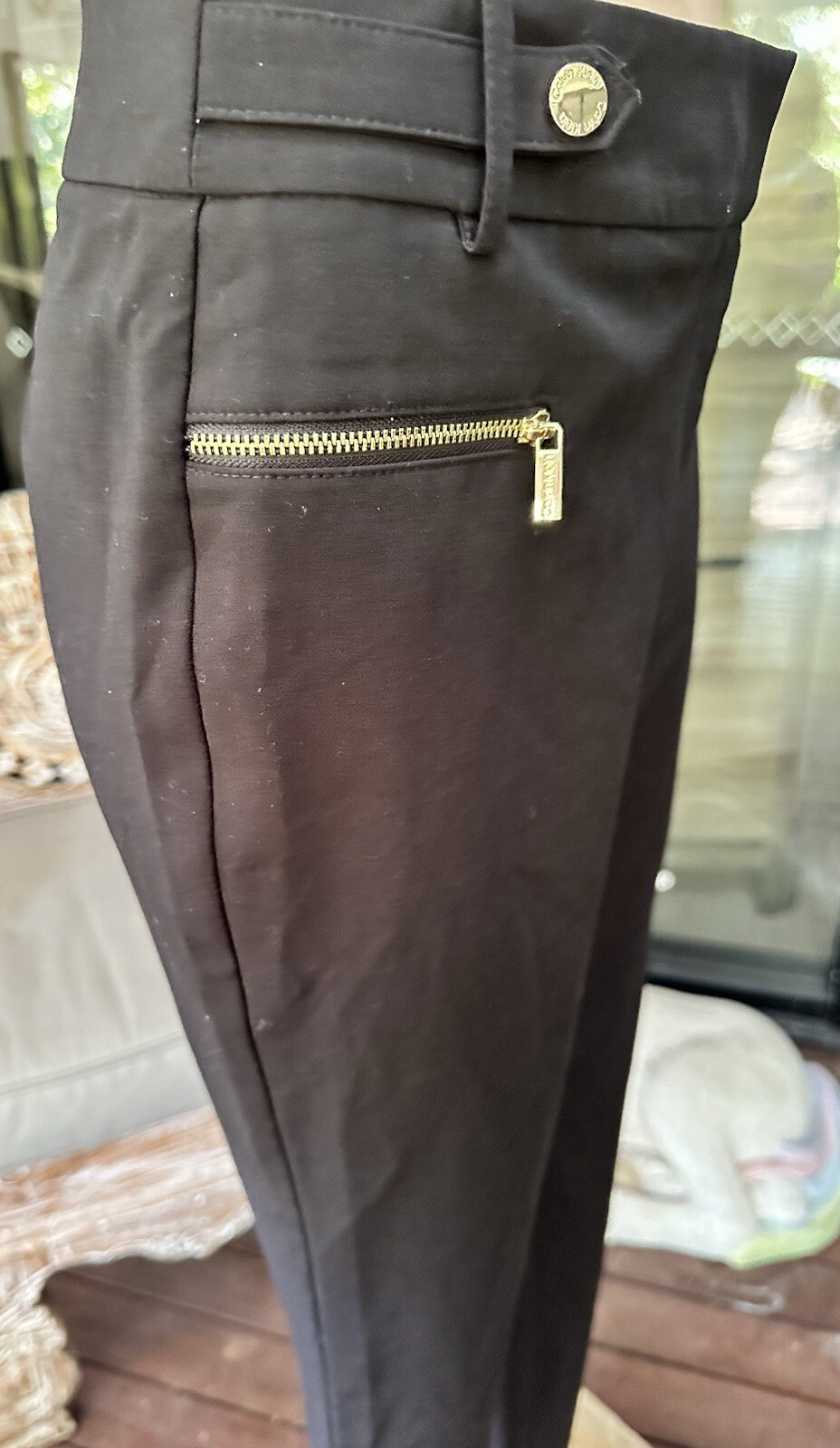 Calvin Klein Women’s Black Stretch Pants Size 8 RRP$140 BNWT image 4