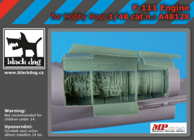 Black Dog 1/48 General Dynamics F-111 Aardvark Engine for Hobby Boss kits