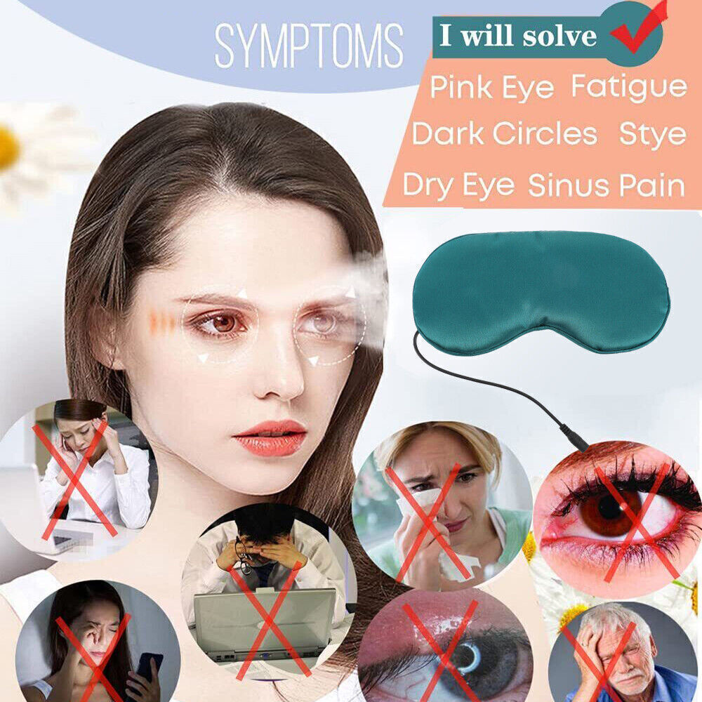 Electric Heated Eye Mask Eye Pad Sleep Mask Timerfor Blepharitis Dry