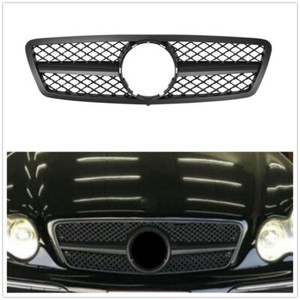 Black Front Grill Grille For Mercedes Benz C class C63 C230 C240 W203 2000-2006 | eBay