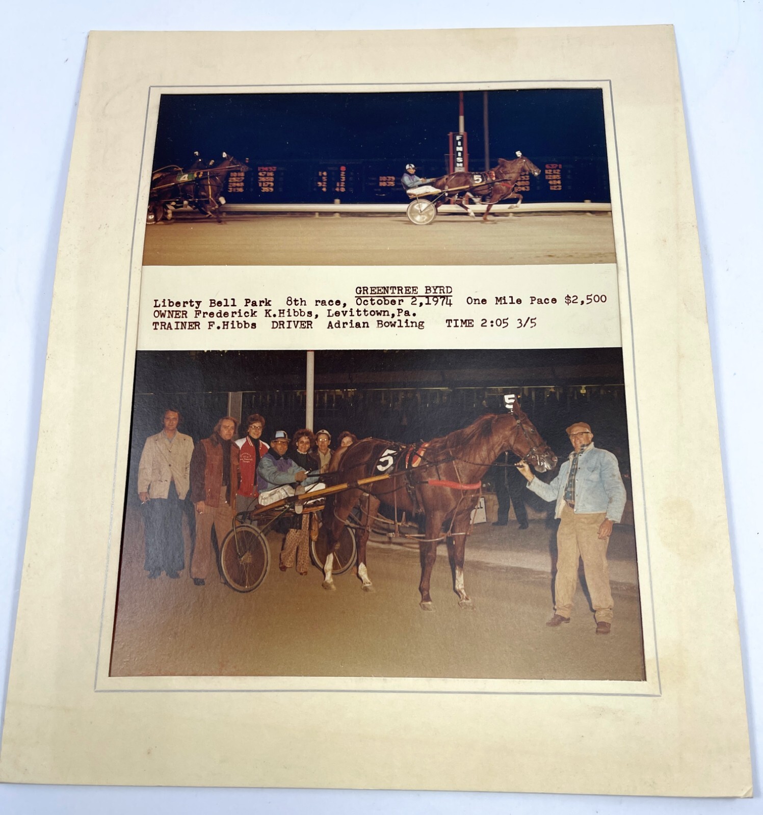 October 2 1974 Greentree Byrd Liberty Bell Park 8x10 photo Horse