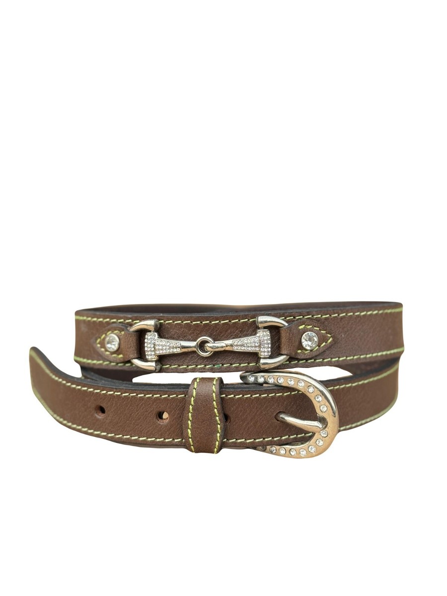 GUCCI horse bit belt Leather Black Authentic Gold Made in Italy