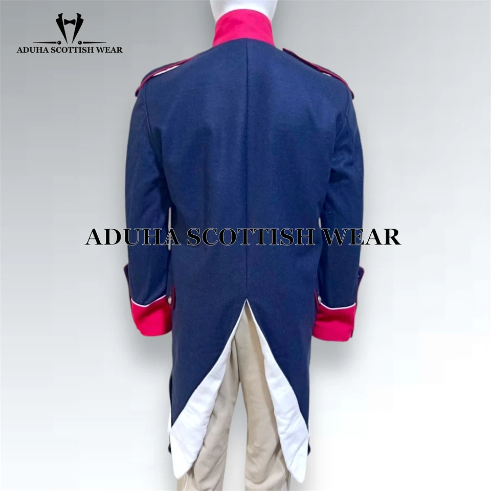 New Men's Blue Reproduction French Napoleonic Uniform Blue Wool Coat Quick Ship - Image 4 of 4