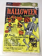 Vintage Beistle Halloween Decorama Bag Empty Package Party Decor Midcentury