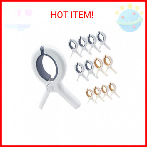 12 Pack Beach Towel Clips, Andhuhu Plastic Cloth Pins for Beach Pool Chair on Cr