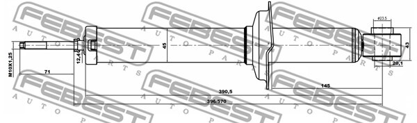 12658718R FEBEST Shock Absorber for HYUNDAI,HYUNDAI (BEIJING),KIA,KIA (DYK)