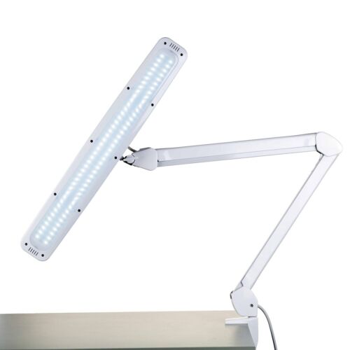 Task Lamp on Articulating Arm with Table Clamp 21W 84 LED by Amscope - Picture 2 of 6
