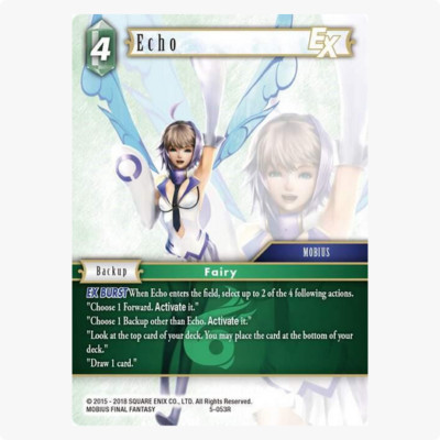 Final Fantasy TCG Echo EX 5-053R Opus V 5 Rare Wind Mobius Card SquareEnix