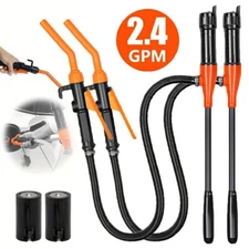 2 Set Battery Powered Electric Fuel Transfer Pump Portable Gas Oil Liquid Pump