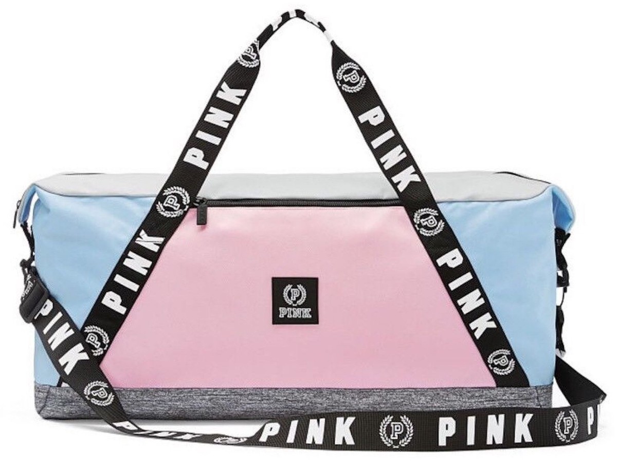 Victorias Secret PINK WEEKENDER VACAY CUPID PINK GRAPHIC Duffle Gym Bag  Tote NWT