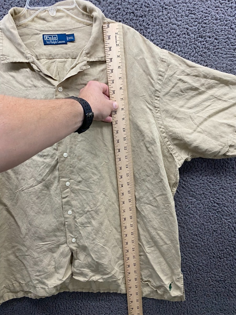 Vintage 90s Polo Ralph Lauren Camp Shirts Mens 2XL Linen