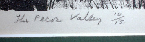 40% OFF SALE NOW New Mexico Litho PETER HURD Pecos Valley 1936 Signed 14" x 21" - Picture 7 of 8