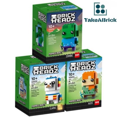 LEGO Brickheadz Minecraft 40624 40625 40626 Alex Llama