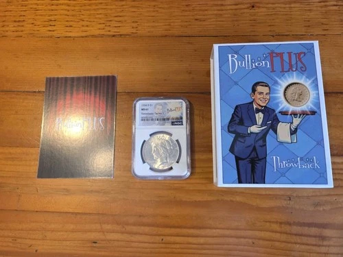 1934 D Peace Dollar NGC MS61 Bullion Plus Throwback Series.