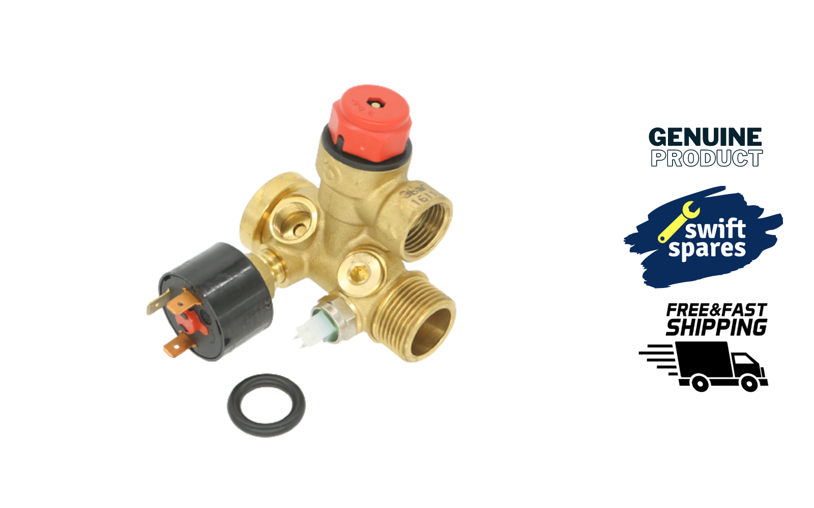 FERROLI 39805920 SAFETY VALVE C/W MANIFOLD - NEW/GENUINE