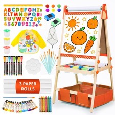 Zippyzebra Art Easel For Kids Kids Art Easel 3 Paper Rolladjustable Standing