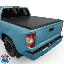 AUTOSAVER88 Soft Tri-fold Truck Bed Tonneau Cover Fits for Toyota Tundra 2022